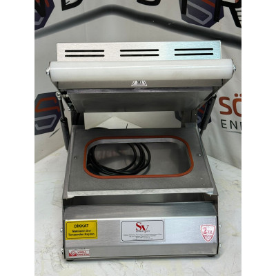 Sönmez Vakum Paslanmaz Döner Kebap İskender Paketleme Makinesi Karton Tabak Yapıştırma Makinası