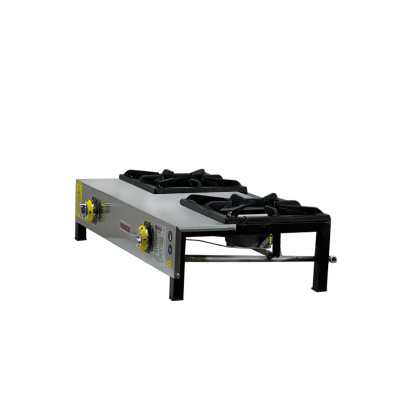 İnoxmaster 2'li Lokanta Ocağı Kısa Ayak Ce Belgeli Doğalgazlı