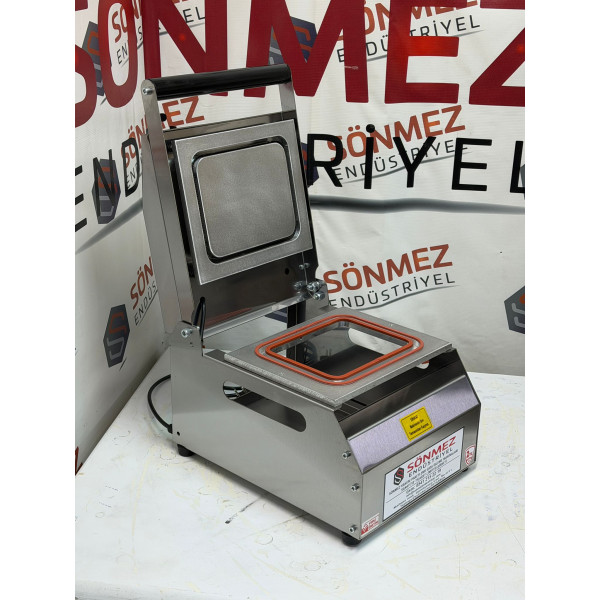 Sönmez Vakum Tek Bölmeli Eko Paslanmaz Kase Tabak Kapatma Makinesi