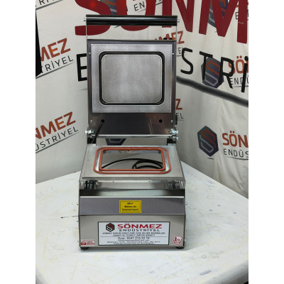 Sönmez Vakum Tek Bölmeli Eko Paslanmaz Kase Tabak Kapatma Makinesi