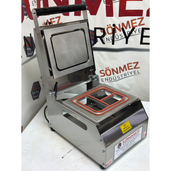 Sönmez Vakum 3 Bölme Yemek Catering Paketleme Makinesi Paslanmaz Model