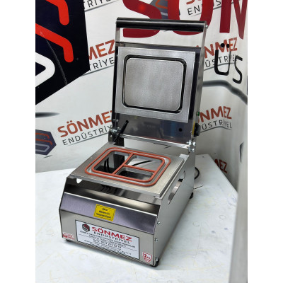 Sönmez Vakum 3 Bölme Yemek Catering Paketleme Makinesi Paslanmaz Model