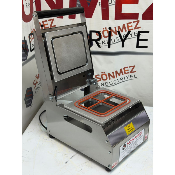 Sönmez Vakum 4 Bölmeli Eko Paslanmaz Kase Tabak Kapatma Makinesi