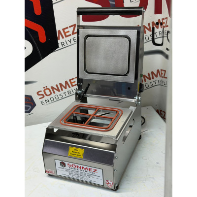 Sönmez Vakum 4 Bölmeli Eko Paslanmaz Kase Tabak Kapatma Makinesi
