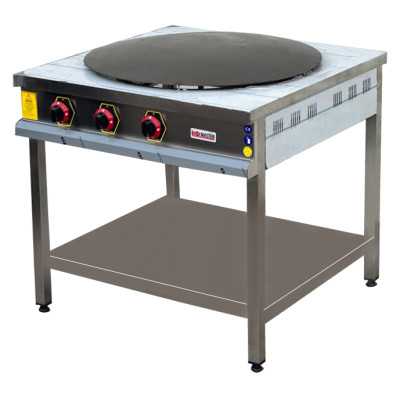 İnoxmaster Gözleme Ocağı Taban Raflı Gazlı 90x90x85 Cm