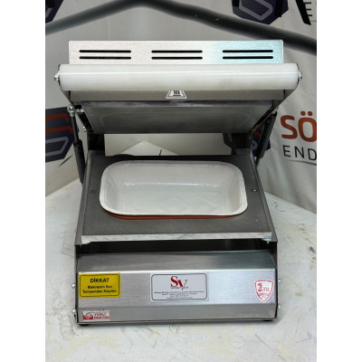 Sönmez Vakum Paslanmaz Döner Kebap İskender Paketleme Makinesi Karton Tabak Yapıştırma Makinası
