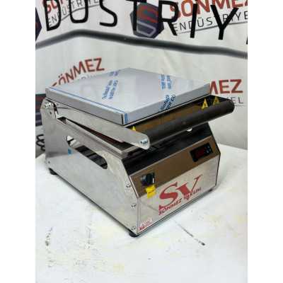 Sönmez Vakum Ft54 Çiftli Tabak Kapatma Makinesi Tabak Yapıştırma Makinesi