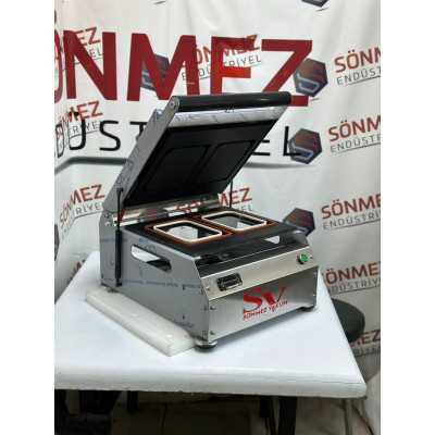 Sönmez Vakum 190*144 Kase Tabak Kapatma Makinesi 2 li Kalıp