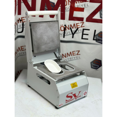 Sönmez Vakum 177 Oval Karton Tabak Kapatma Yapıştırma Makinesi