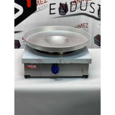 Paslanmaz Tantuni Ocağı 50*50 Cm Tepsi Dahil - Doğal Gazlı