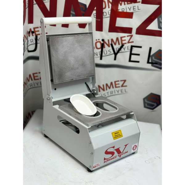 Sönmez Vakum 177 Oval Karton Tabak Kapatma Yapıştırma Makinesi