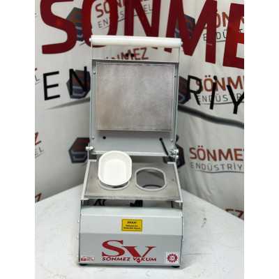 Sönmez Vakum 177 Oval Karton Tabak Kapatma Yapıştırma Makinesi Sönmez Vakum 177 Oval Karton Tabak Kapatma Yapıştırma Makinesi