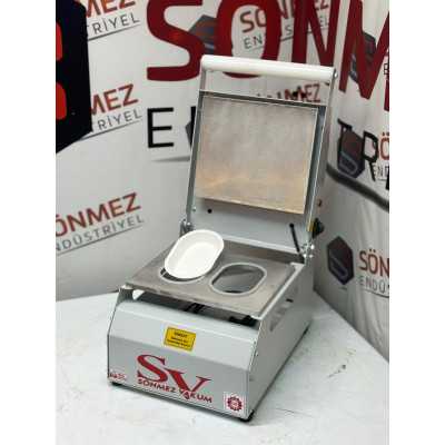 Sönmez Vakum 177 Oval Karton Tabak Kapatma Yapıştırma Makinesi Sönmez Vakum 177 Oval Karton Tabak Kapatma Yapıştırma Makinesi