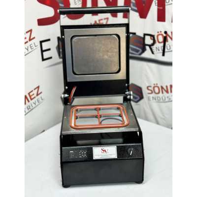 Sönmez Manuel Kase Kapatma 4 Gözlu Tabak Kapatma Makinesi Black