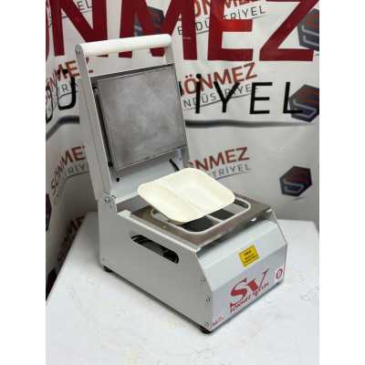 Sönmez Vakum 2 Bölme Karton Tabak Kapatma Yapıştırma Makinesi