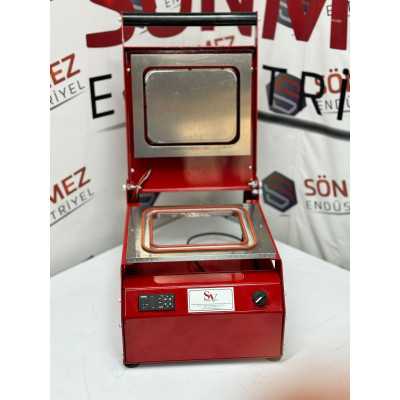 Sönmez SV 350 Manuel Tekli Kase Tabak Kapatma Makinesi Red