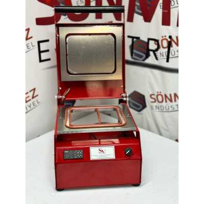 Sönmez Manuel Kase Kapatma 2 Gözlu Tabak Kapatma Makinesi Red