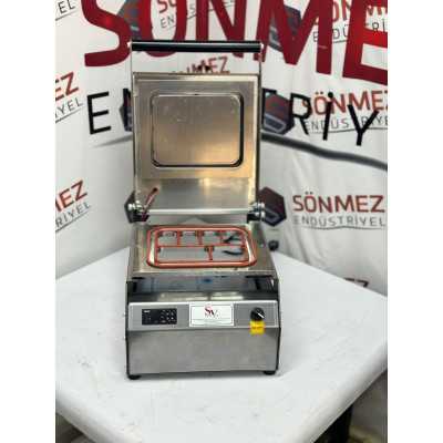 Sönmez Vakum 6 Bölmeli Paslanmaz Manuel Kase Kapatma Makinesi