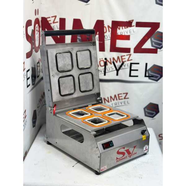 Sönmez Vakum 110*110 Kare Tatlı Tabağı Kapatma Makinesi