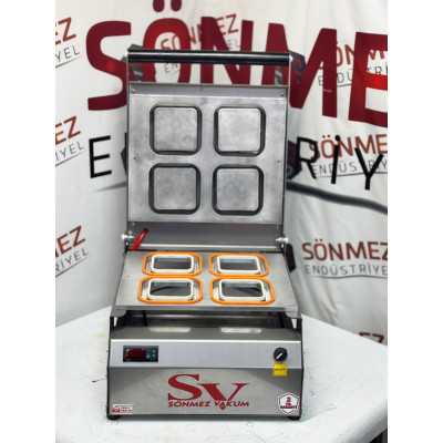 Sönmez Vakum 110*110 Kare Tatlı Tabağı Kapatma Makinesi