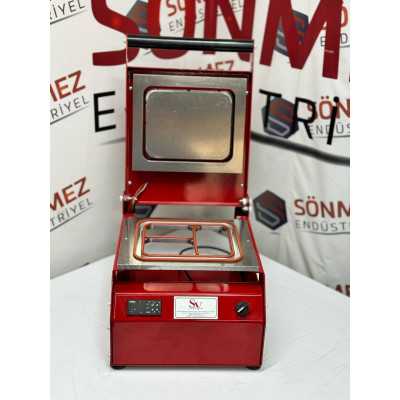 Sönmez Manuel Kase Kapatma 3 Gözlu Tabak Kapatma Makinesi Red