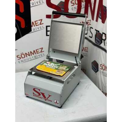 Sönmez Vakum Karton Tabak Yapıştırma Makinesi Su Böreği Döner Paketleme Makinası