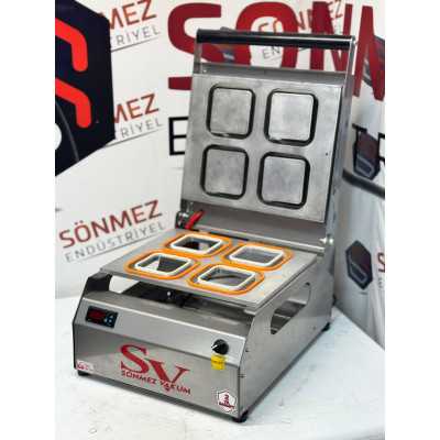 Sönmez Vakum 110*110 Kare Tatlı Tabağı Kapatma Makinesi